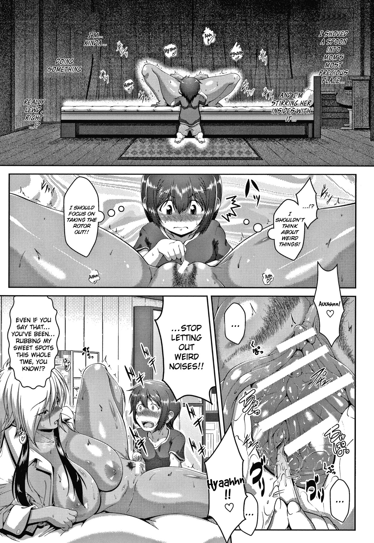 Hentai Manga Comic-A Dark Skinned Mama's Big Breasts-Read-6